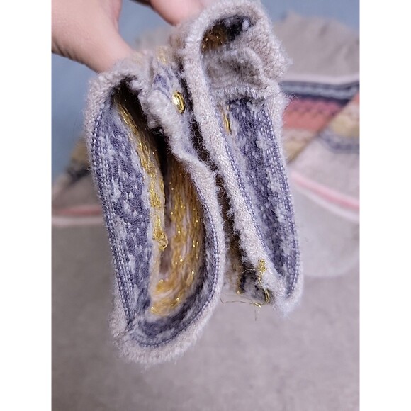 Anthropologie Ett Twa Sweater Womens L Beige Oatmeal Fair Isle Metalic Knit Geo - Picture 7 of 16